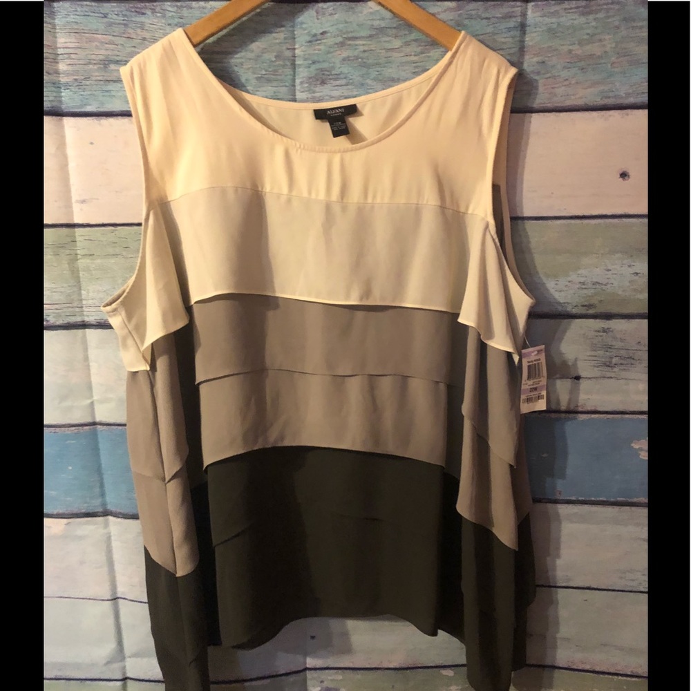 NWT Gorgeous earth toned layers cami size 22